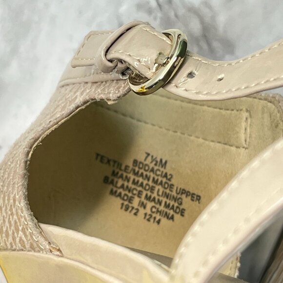 Bandolino Sandals Womens Size 7.5 M Open-Toe Heeled Faux Snake Skin Accent - Picture 6 of 13